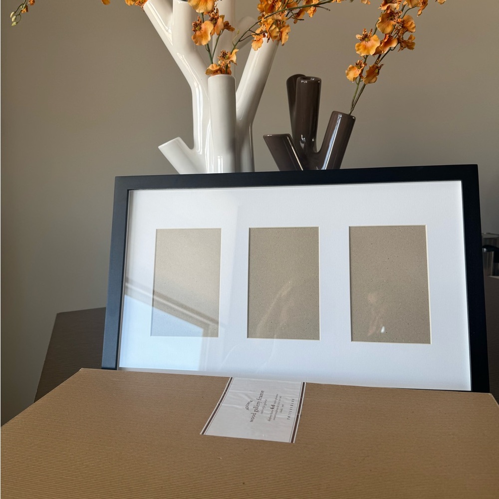 Black Triple Photo Frame